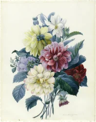 Gemischte Dahlien, 1840